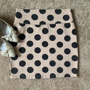 Forever21 Polka Dot Stretch Mini Skirt